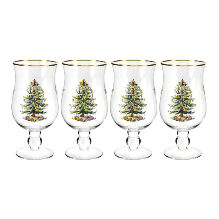 christmas water glasses