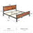 Chrissoula Bed Frame with Vintage Style Headboard, No Box Spring Needed, Easy Assembly-893483674