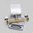 Sumerain Modern Wall-Mount Waterfall Bathtub Faucet, Double Handles Bathtub Faucet with Adjustable Height Spout, Chrome