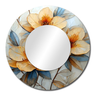 The Path Of Rhododendrons Flowers I - Floral Wall Mirror Art - Printed On Metal