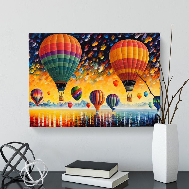 Colourful Hot Air Balloons Vol.3 - Wrapped Canvas, 40cm H x 60cm W x 3cm D