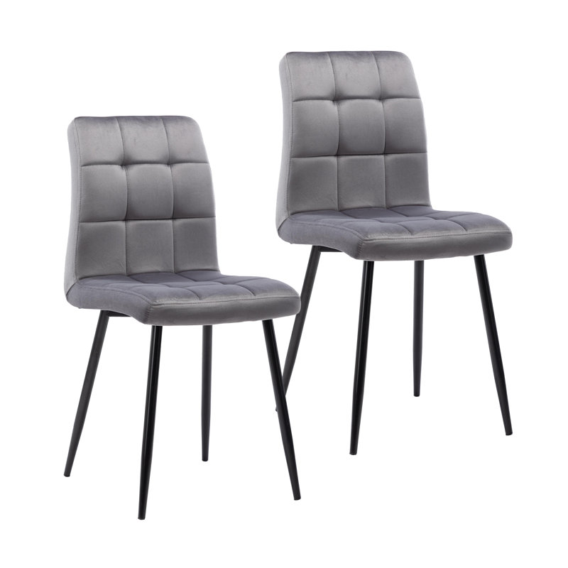 Coffield 50cm H Upholstered Side Chair, Grey
