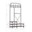 Bruton Industrial Hall Tree with Wood Shelves-707887879
