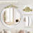 White Round Wooden Mirror