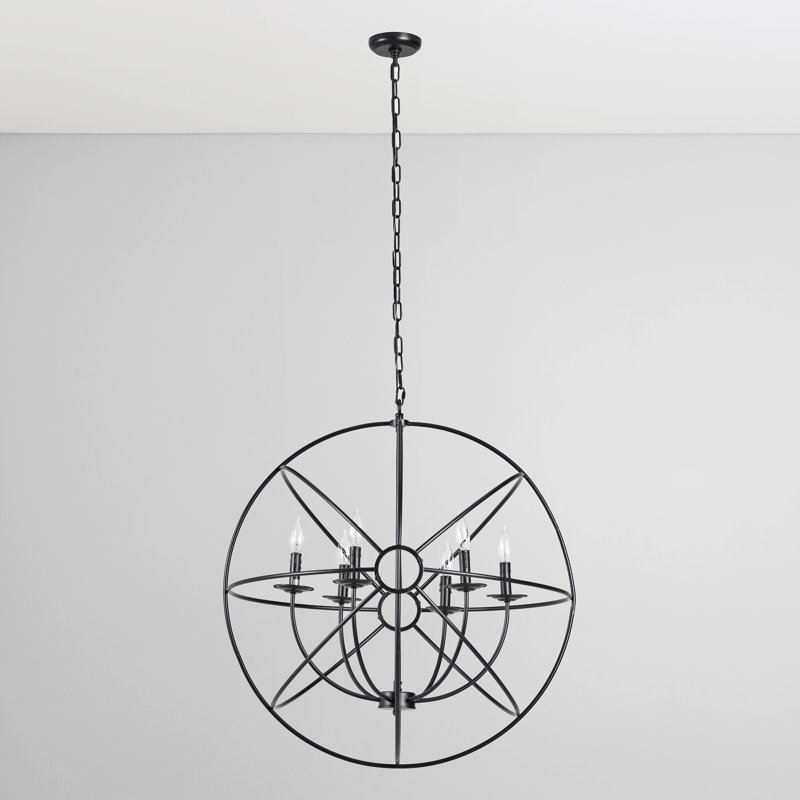 Voltaire Modern Atom-Inspired 30" Gray Chandelier