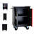 Multi Tool Cart With 20.63*12.99*25.16Inch Size - Black&Red Steel Cabinet, 21.64*13.79*31.42Inch