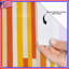 Rideau de douche à rayures orange - Motif de décor de salle de bain moderne-1156895276