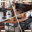 Ensemble de 3 tabourets de bar modernes pivotants, noir-1265229820-1265229816