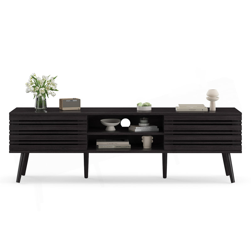 Meuble télé Mid Century, Noyer foncé