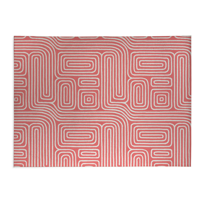 Tapis de cuisine à profil bas Timeless Walk, Rectangulaire 3 pi x 5 pi, Vieux rose
