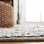 Jeanann Flat Weave Wool/Cotton Rug in White/Black-2085454210