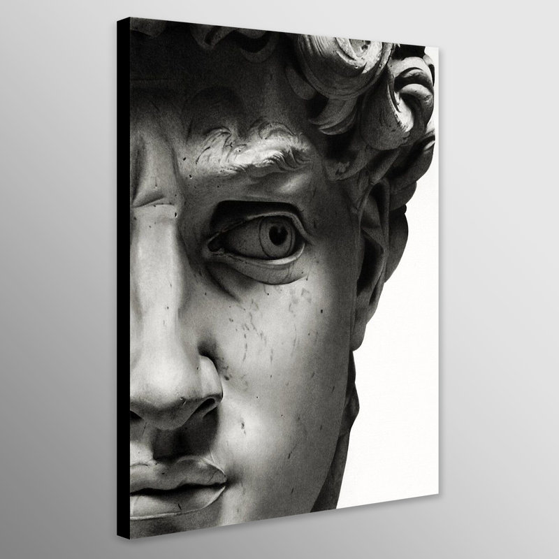 David by Michelangelo Wall Art - Canvas Framed Print, 120cm H x 86cm W