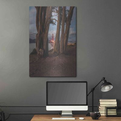 «Entre les arbres» par Bruce Getty, art mural en métal