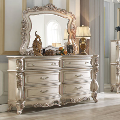 Richy 72'' W 6 - Drawer Dresser with Mirror