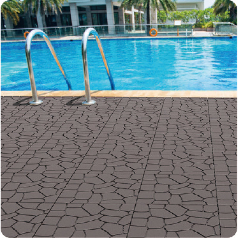 Carreaux de polypropylène emboîtables à installation rapide pour patio et balcon extérieurs