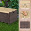 Banc de rangement d'extérieur en osier avec coussin Tabatha Pe-109468831