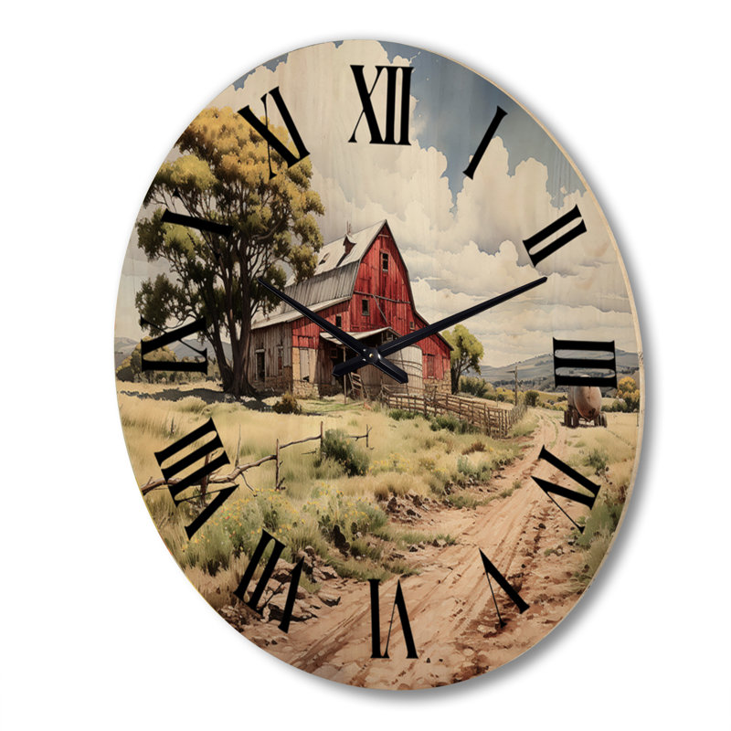 Horloge murale en bois massif Sturbridge, Très grand