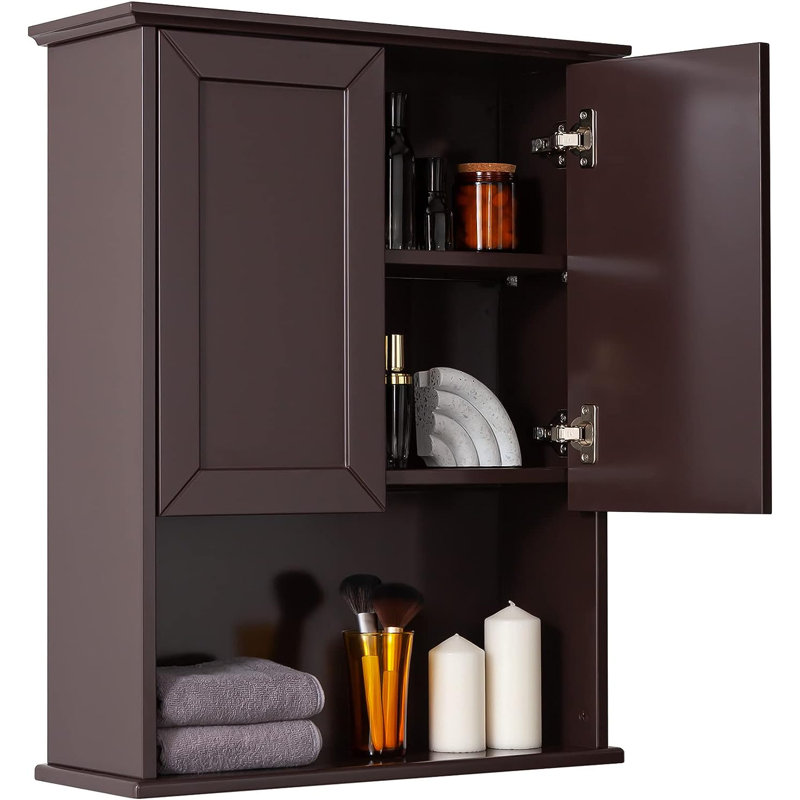 Beesan Bathroom Cabinet, Brown