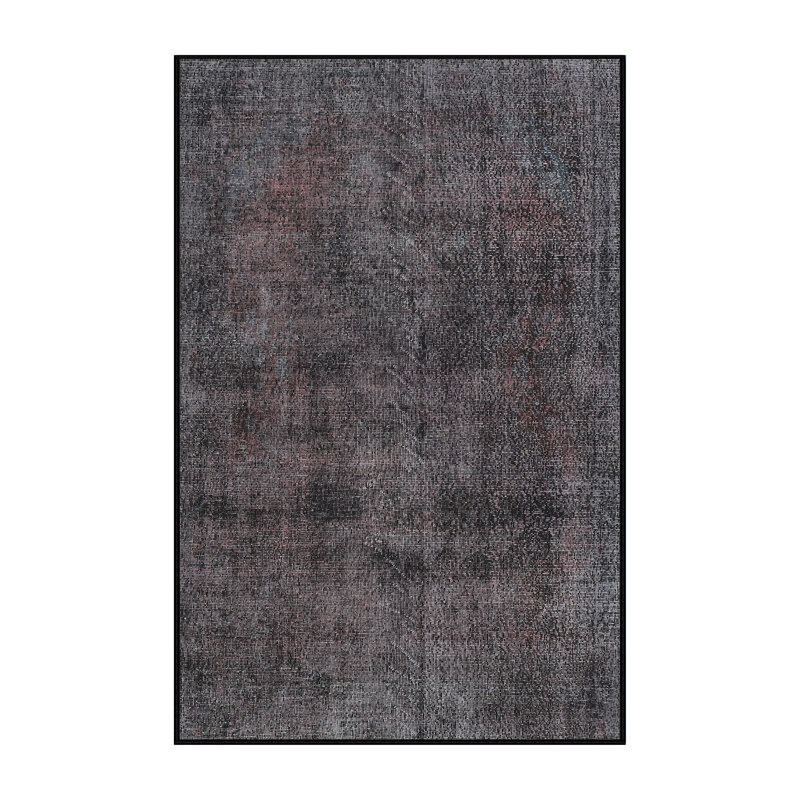 Tapis en laine noir / gris, Rectangle 7 pi x 9 pi