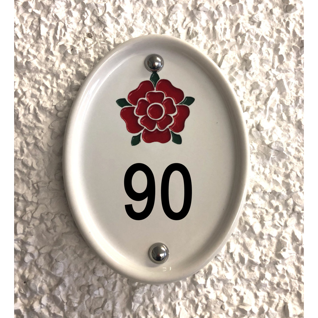 17cm Grovebury Flush Mount House Number