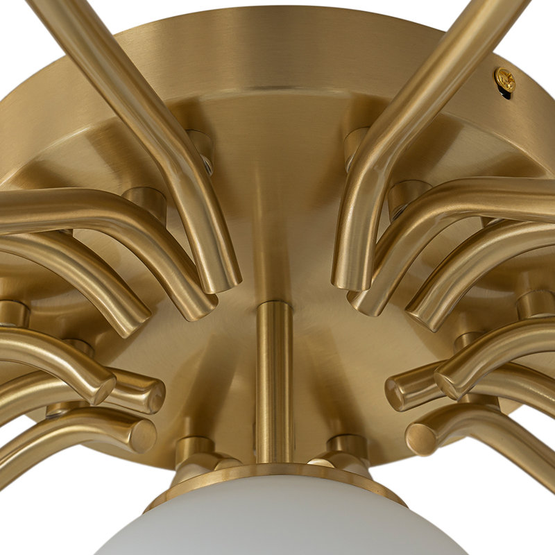 Plafonnier semi-encastré Honniball, 16 lumières, Doré