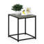 Industrial Style Side Table with Metal Frame-338908463