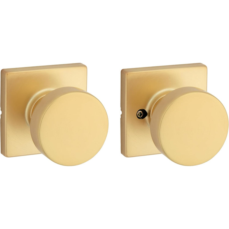 Bouton de porte de passage intérieur Pisme, poignée pour portes de placard et de couloir, poignée de porte non verrouillable en nickel satiné, avec protection Microban