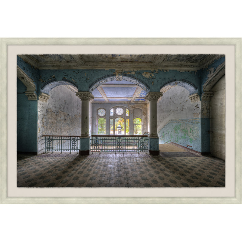 Aged Mansion' Framed Print on Glass