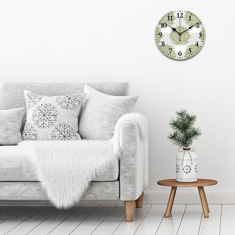 Horloge murale 12 po x 12 po Dahlia