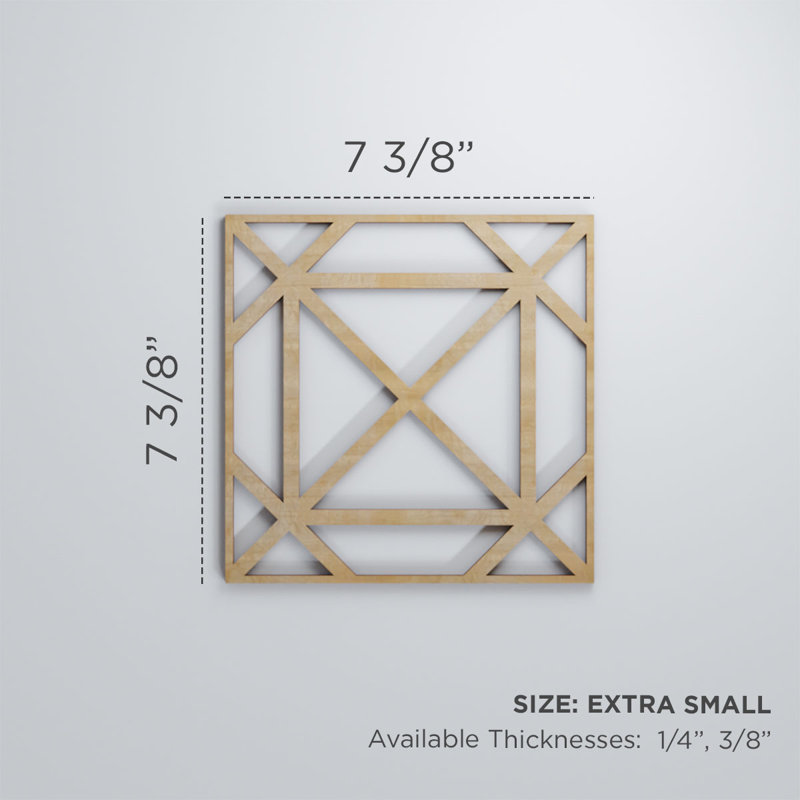 Panneaux muraux décoratifs en bois Buxton, Hickory, H 15 3/8 po x l 15 3/8 po x P 1/4 po