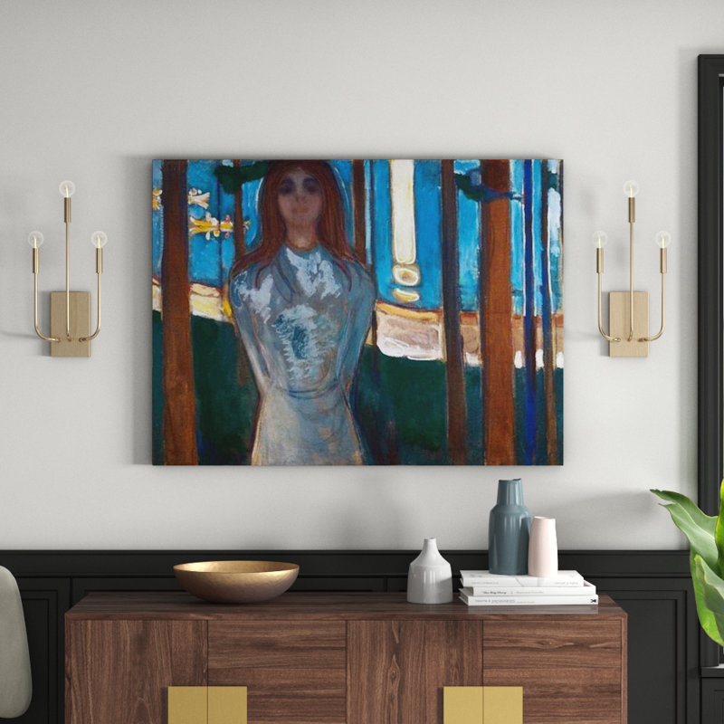 Edvard Munch - Wrapped Canvas Painting, 90cm H x 120cm W x 1.8cm D