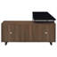 Bureau de direction en L avec crédence de rangement l 60 x P 60 en noyer brun et noir