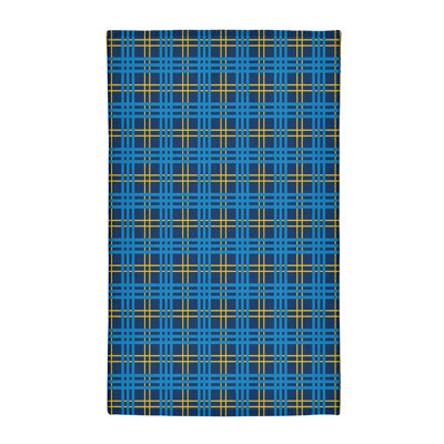 Tapis à carreaux bleu