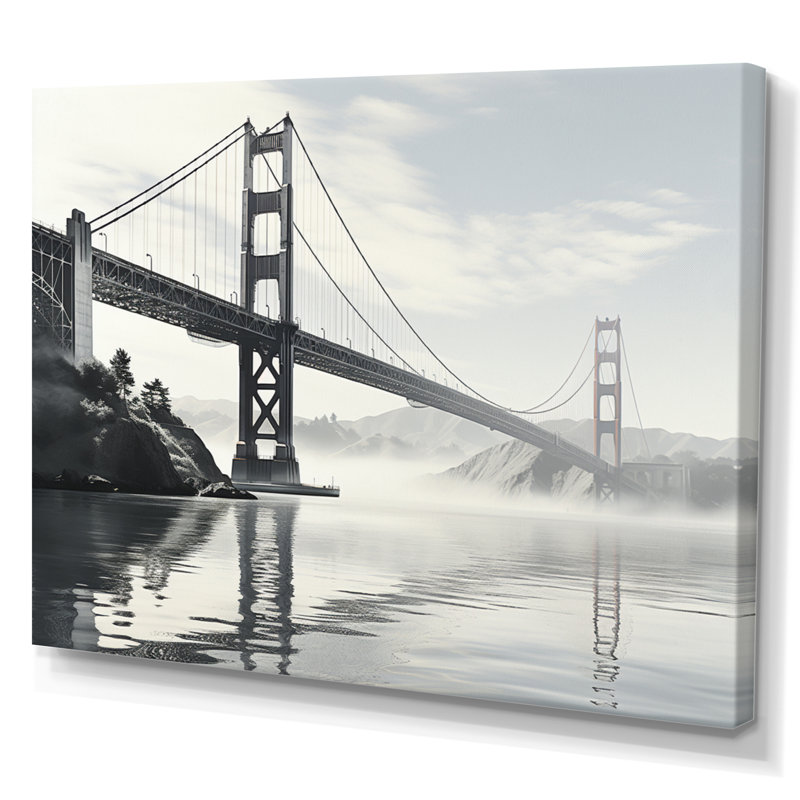 «Gray Bridge Golden Gate», reproduction sur toile, H 12 po x l 20 po x P 1 po, Toile tendue