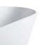 Baignoire autoportante à surface solide de 65 pouces avec finition mate, design contemporain, convient aux petites et moyennes salles de bain, surface, forme ovale, blanc, salle de bain idéale pour la famille