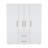 59" White Two Drawer Combo Dresser