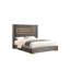 Magnifique lit plateforme tapissier en tissu de style contemporain de style oriental gris avec 1 lit de très grande taille-810518923-810519031