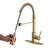 Pull Down Kitchen Sink Faucet In Brushed Gold - Stainless, 4.72" Spout Height, 1.8Gpm Flow Pause Button,
