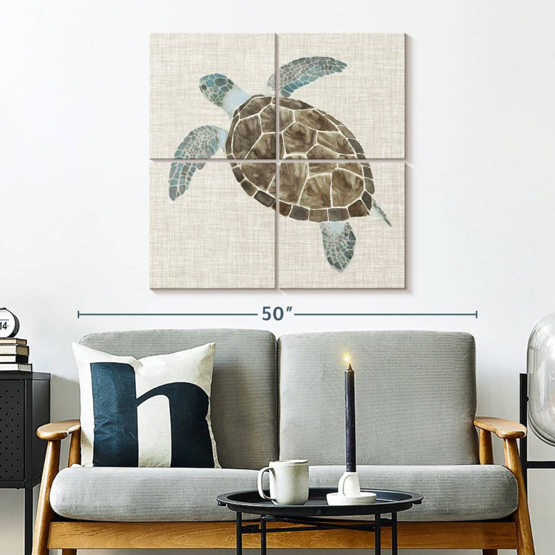 Brampt Linen Sea Turtle I, 32'' H x 32'' W