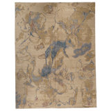 Hand Knotted Area Rug in Cream