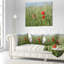 Paysage champêtre avec coquelicots rouges - coussin à imprimé paysage-1745230148-1745230144
