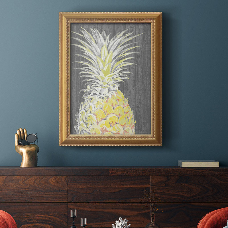 Vibrant Pineapple Splendor I, toile encadrée de qualité supérieure - prête à être accrochée, H 20 po x l 16 po x P 2,5 po