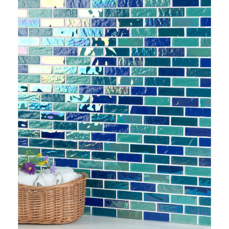 Swimming Pool Glass Brick Joint Mosaic Tile, Bayside