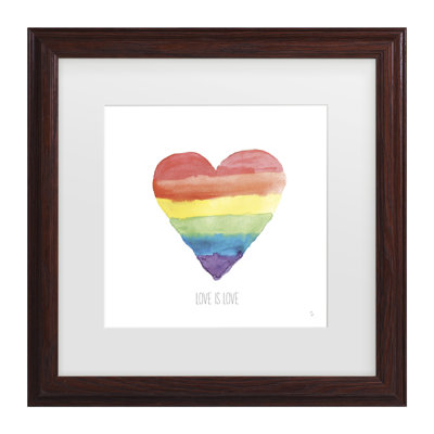 Bolog Sarah Adams Rainbow Pride II Love Matted Framed Art