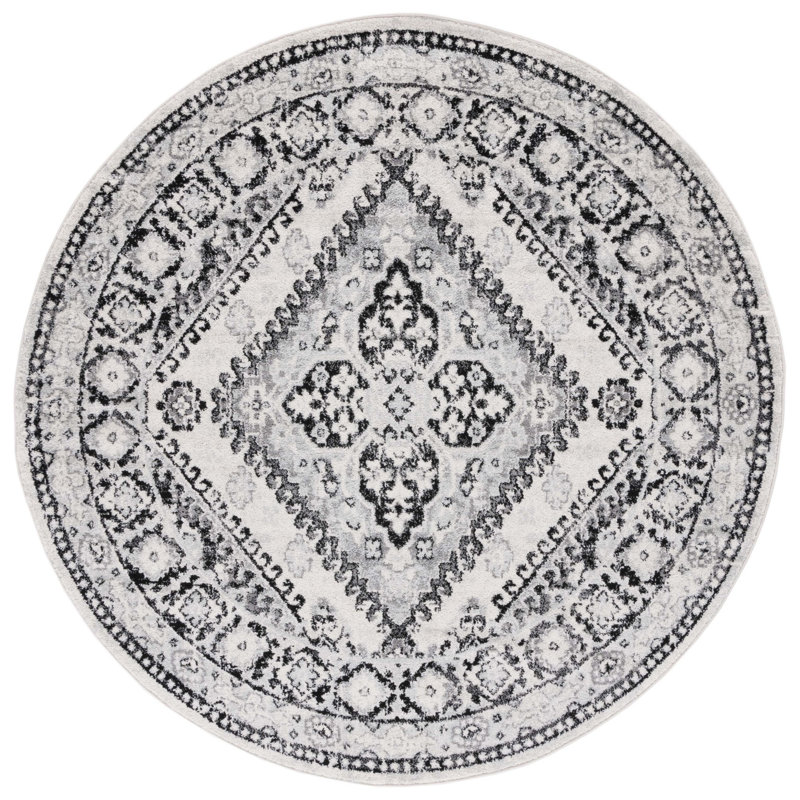 Elmas Performance Oriental Rug, Round 6'7"