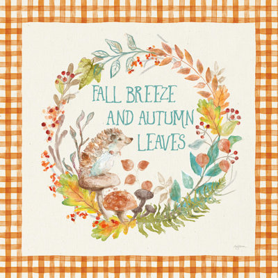 Autumn Friends VI Pattern VD by Mary Urban - Wrapped Canvas Print