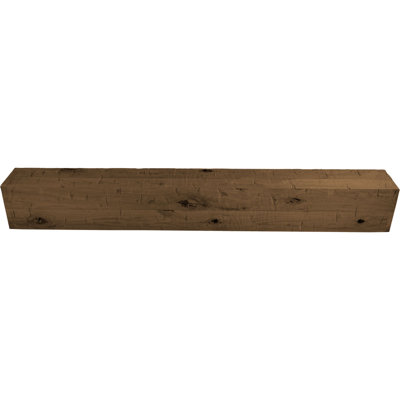 AmeriCraft Wood Hand Hewn Beam, 3-Sided (U-Beam), 7 1/2"W x 9 1/2"H x 192"L, Espresso Finish, Stain Grade Knotty Alder