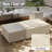  50,000 BTU 56 in. Rectangle Iron Propane Fire Pit Table W Tank Cover and Wind Guard for Outdoor Patio-1008693889