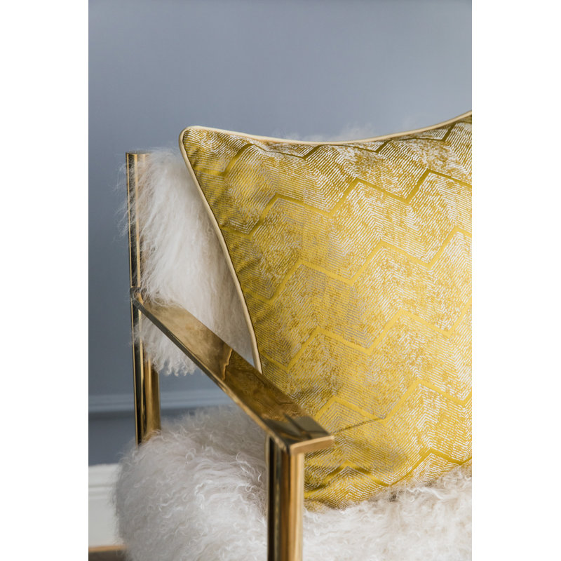 Housse de coussin Luxury French Style, 20 po X 20 po, Jaune