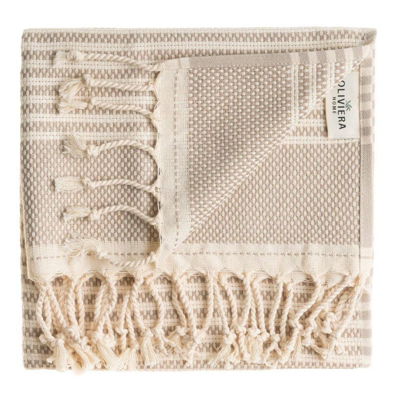 Ensemble de serviettes de cuisine en coton à fermeture à glissière, Sable